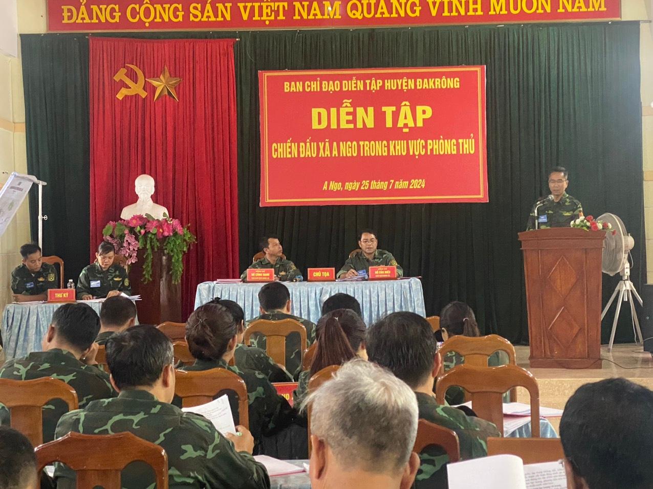 XÃ A NGO THAM GIA HOẠT ĐỘNG DIỄN TẬP PHÒNG THỦ NĂM 2024